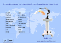 La máquina portátil de la belleza de Phototherapy Pdt llevó la elevación facial ligera infrarroja